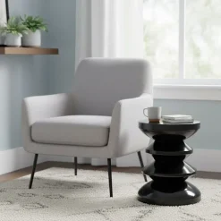 Sidebord og skammel – Zigzag-design, rumalderstil