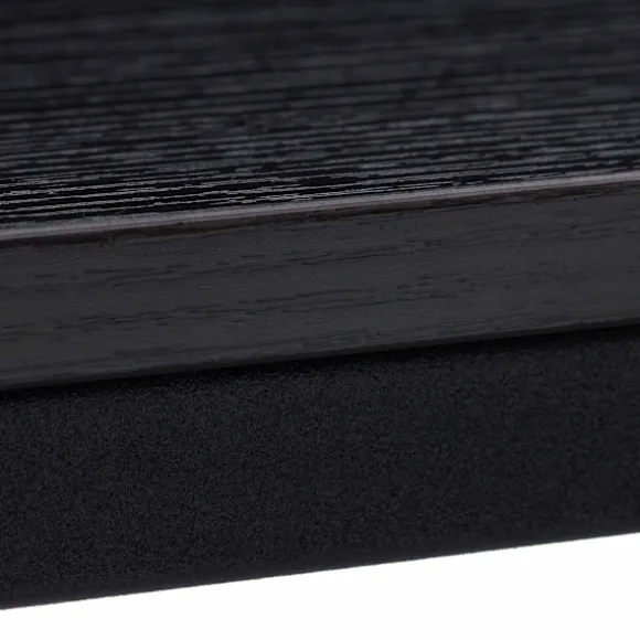 Sidebord sort med metalbund