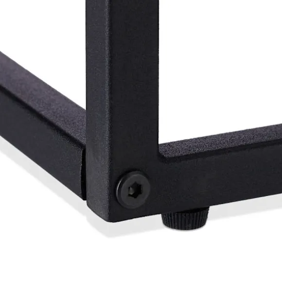 Sidebord sort med metalbund