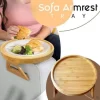Sideborde Naturlig Bambus Sofa Armlæn Clip-on Bakke (rund)