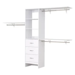 Skabsystem - DUOKU - KLBC-01 - 3 Skuffer - Justerbar - Moderne Design Vit