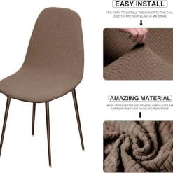 Skandinavisk Stretch Stolebetræk Sæt af 4 Moderne Spisestole Sl