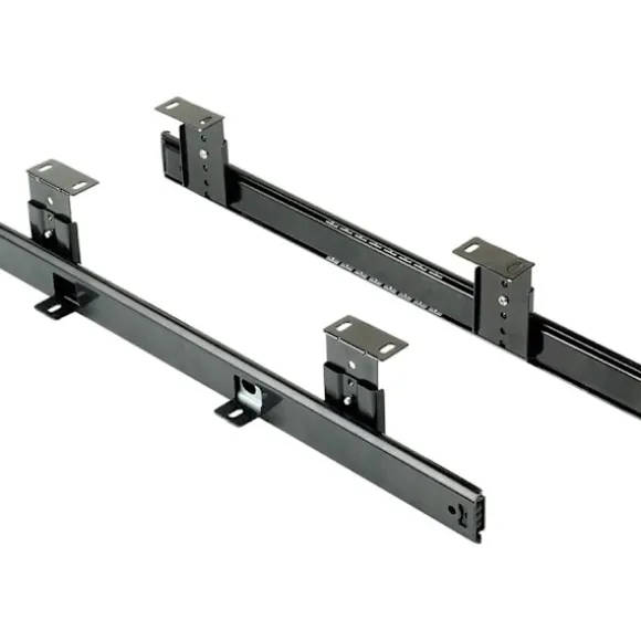Skuffeskinner 350 mm Skuffeskinne Kuglelejeskinner kompatible med tastatur, udtræksskuffe (1 par) Sort