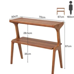 Smalt sidebord i retrodesign / sidebord / aflastningsbord / sof