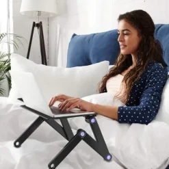 Smart justerbart laptopbord 17 tommer Sort—pa