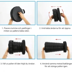 Smart og udfoldelig skammel/stol sort 1-Pack