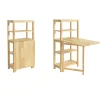 SoBuy Barbord med 4 hylder i træ 134x64x13.5cm, funktionel FWT70-N