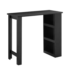 SoBuy Barbord med 3 hylder i sort 112x57x106cm, moderne FWT17-II-SCH