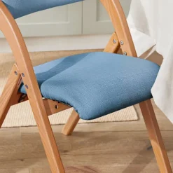 SoBuy blå klapstol med sammenklappelig og pladsbesparende 47x51x78cm, funktionel FST92-BL