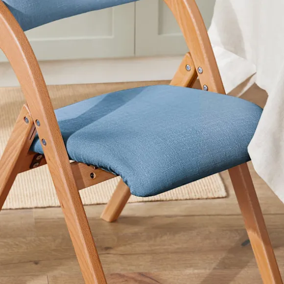 SoBuy blå klapstol med sammenklappelig og pladsbesparende 47x51x78cm, funktionel FST92-BL