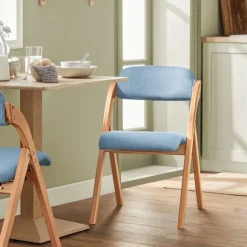 SoBuy blå klapstol med sammenklappelig og pladsbesparende 47x51x78cm, funktionel FST92-BL