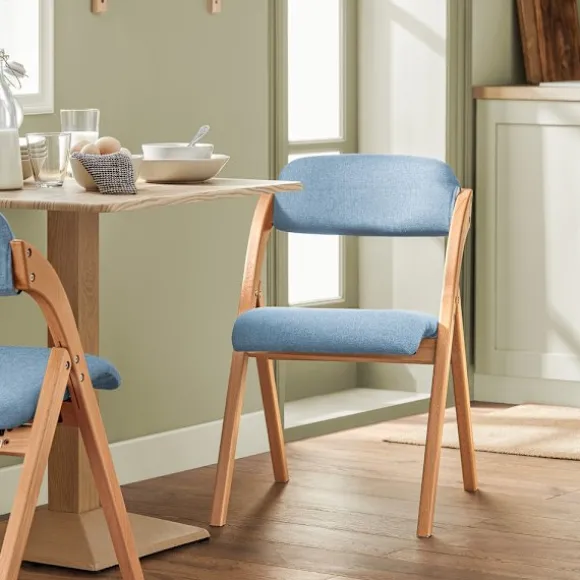 SoBuy blå klapstol med sammenklappelig og pladsbesparende 47x51x78cm, funktionel FST92-BL