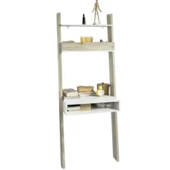 SoBuy Bogreol med 3 hylder i træ 65x45x176.4cm, moderne FRG111-WN