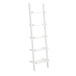 SoBuy Bogreol med 5 hylder i hvid 56x32.5x190cm, moderne FRG17-W