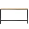 SoBuy brun entrékonsol med kan udvides 120x20x65cm, industriel FSB19-E