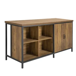 SoBuy brun køkkenø med opbevaring og multifunktionel og pladsbesparende 170x60x88.5cm, industriel