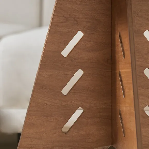 SoBuy brun sofabord med rundt bord med kegleforbindelser og til telefon og natbord og balkon og