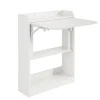 SoBuy Computerskrivebord med 1 hylde i hvid 64x57x82cm, funktionel FWT92-W