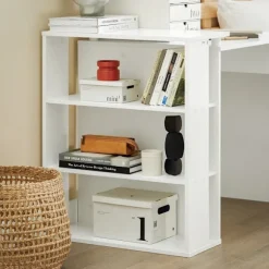 SoBuy Computerskrivebord med 1 skuffe i hvid 100x60x76cm, minimalistisk FWT35-W
