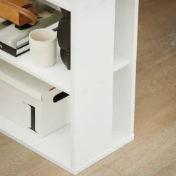 SoBuy Computerskrivebord med 1 skuffe i hvid 100x60x76cm, minimalistisk FWT35-W