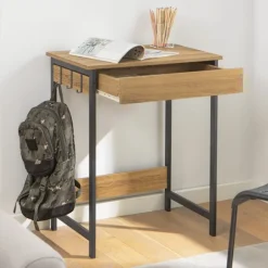 SoBuy Computerskrivebord med 1 skuffe i træ 60x40x77cm, minimalistisk FWT43-N