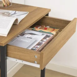 SoBuy Computerskrivebord med 1 skuffe i træ 60x40x77cm, minimalistisk FWT43-N