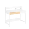 SoBuy Computerskrivebord med 2 skuffer i hvid 100x59x95cm, moderne FWT106-W