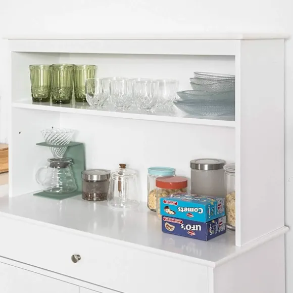 SoBuy Dekorativt konsolbord Skænk kommode Vitrineskab FSB26-W Color W90 x D40 x H148cm