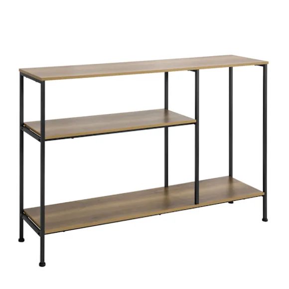 SoBuy Entré konsol med 3 hylder i mørkebrun 120x30x79.5cm, vintage FSB35-PF