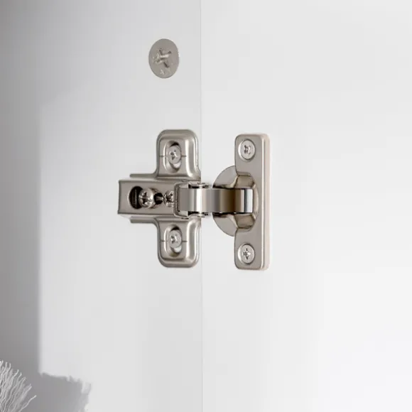 SoBuy Høj badeværelsesskab med 4 døre i hvid 70x37x170cm, funktionel BZR150-W