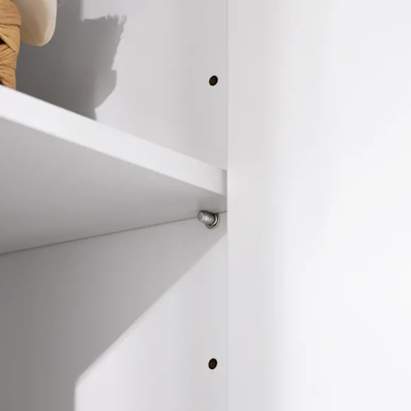 SoBuy Høj badeværelsesskab med 4 døre i hvid 70x37x170cm, funktionel BZR150-W