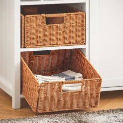 SoBuy hvid køkkenø med 2 kurve og 1 barbord 120x60x90cm, moderne KNL05-W