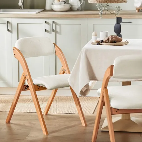 SoBuy hvid klapstol med sammenklappelig og pladsbesparende 47x51x78cm, funktionel FST92-W