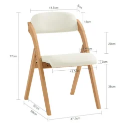 SoBuy hvid klapstol med sammenklappelig og pladsbesparende 47x51x78cm, funktionel FST92-W