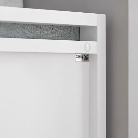 SoBuy hvid skohylde med 2 skuffer 100x40.01x40.01cm, moderne FSR74-W