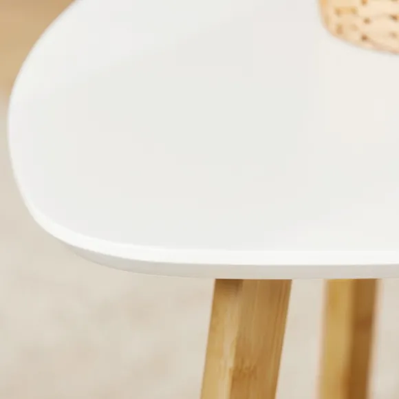 SoBuy hvid sæt med 2 sofaborde 56x55x45cm, moderne FBT74-W