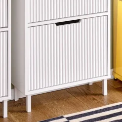 SoBuy hvidt skoskab med 3 døre 19x50.01x130cm, moderne FSR177-H-W