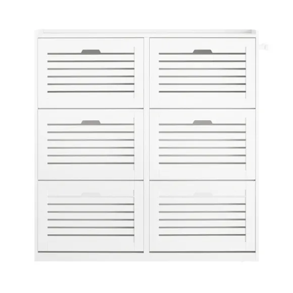 SoBuy hvidt skoskab med 6 døre 30x115.01x111.99cm, moderne FSR145-W