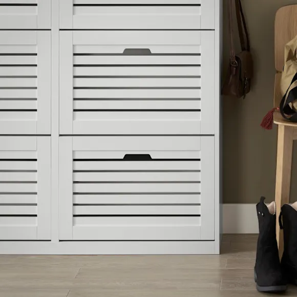 SoBuy hvidt skoskab med 6 døre 30x115.01x111.99cm, moderne FSR145-W