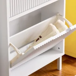 SoBuy hvidt skoskab med 2 døre 19x50.01x89.99cm, moderne FSR177-W