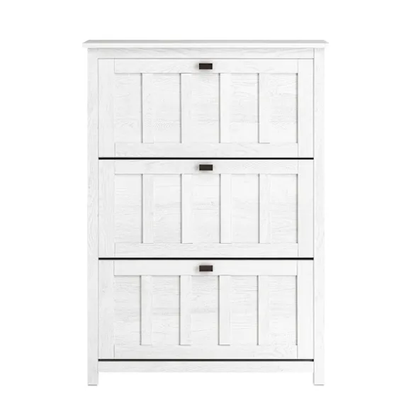 SoBuy hvidt skoskab med 3 døre 30x80.01x111cm, moderne FSR162-W