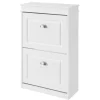 SoBuy hvidt skoskab med 2 døre 23.88x54.1x83.06cm, moderne FSR78-W