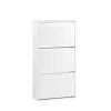 SoBuy hvidt skoskab med 3 døre 26.01x61.01x119.99cm, funktionel FSR165-H-W