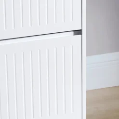 SoBuy hvidt skoskab med 3 døre 26.01x61.01x119.99cm, funktionel FSR165-H-W
