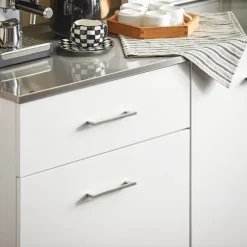 SoBuy Køkkenø med 1 skuffe i hvid 120x56x90.5cm, funktionel FKW117-W