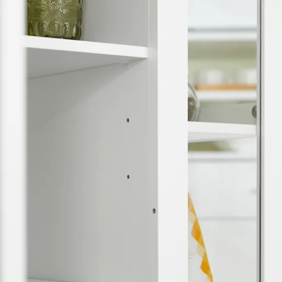 SoBuy Køkkenvogn med 1 dør i hvid 60x40x90cm, funktionel FKW75-WN