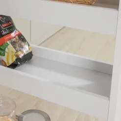 SoBuy Køkkenvogn med 4 hylder i hvid 60x18x81.5cm, funktionel NSR01-W