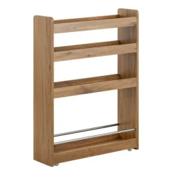 SoBuy Køkkenvogn med 4 hylder i mørkebrun 60x18x81cm, funktionel NSR01-PF