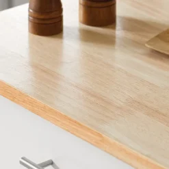 SoBuy Køkkenvogn med 1 skuffe i træ 65x45.7x90cm, funktionel FKW102-WN