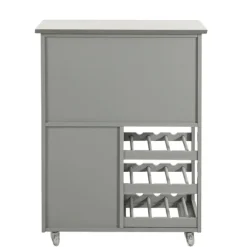 SoBuy Køkkenvogn med 1 skuffe i lysegrå 67x37.5x86.5cm, moderne FKW45-HG